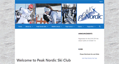 Desktop Screenshot of peaknordic.com